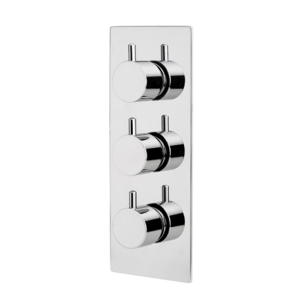 Atlantic Two Outlet Triple Control Thermostatic Shower Valve Chrome