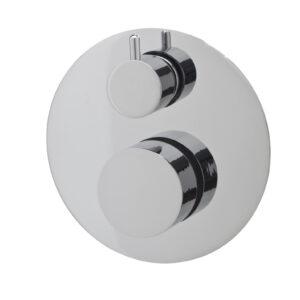 Atlantic Dual Control One Outlet Thermostatic Shower Valve with Round Plate Chrome