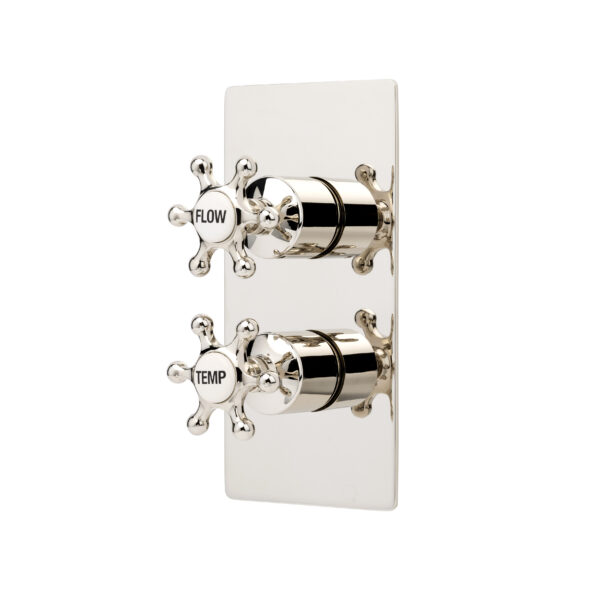 Brunel One Outlet Dual Control Thermostatic Shower Valve Nickel