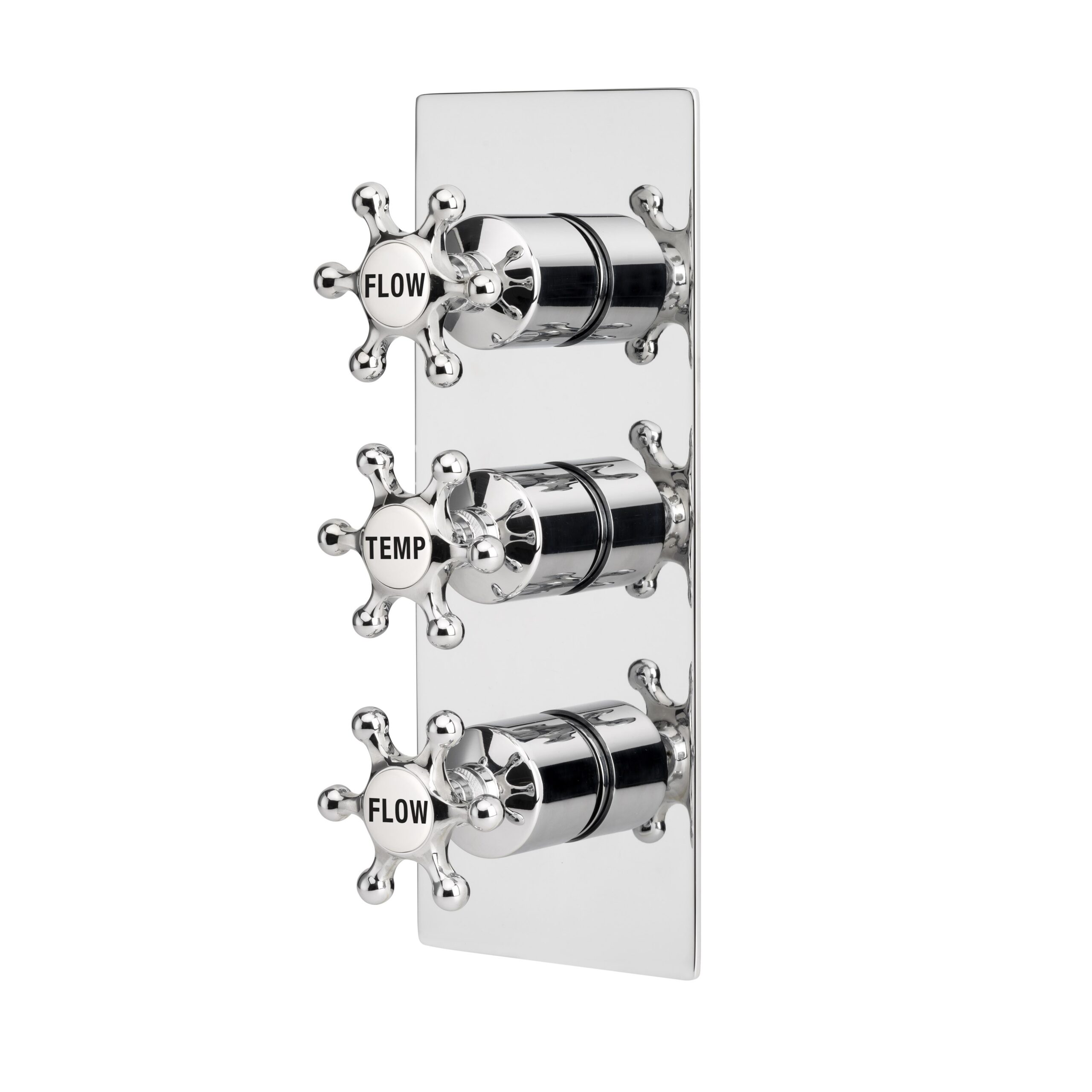 Brunel Three Outlet Triple Control Thermostatic Shower Valve Chrome